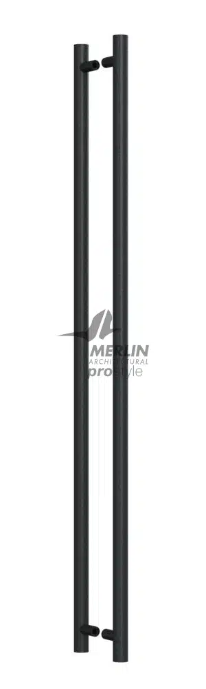 Prostyle T Bar Pull Handle Back To Back 25mm Diameter 1200mm - Matt Black