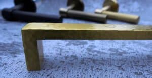 Hammered Brass Door Handles