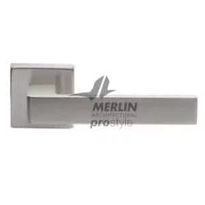 Prostyle Flat Design Lever on Square Rose - Satin Stainless Steel