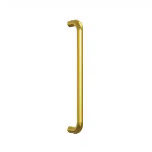 Prostyle D-Pull Handle Bolt Through 19mm Diameter 425mm - Satin Brass